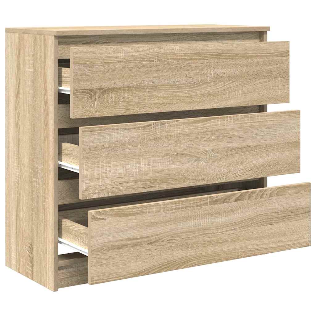 Dressoir 80x35x76 cm spaanplaat sonoma eikenkleurig
