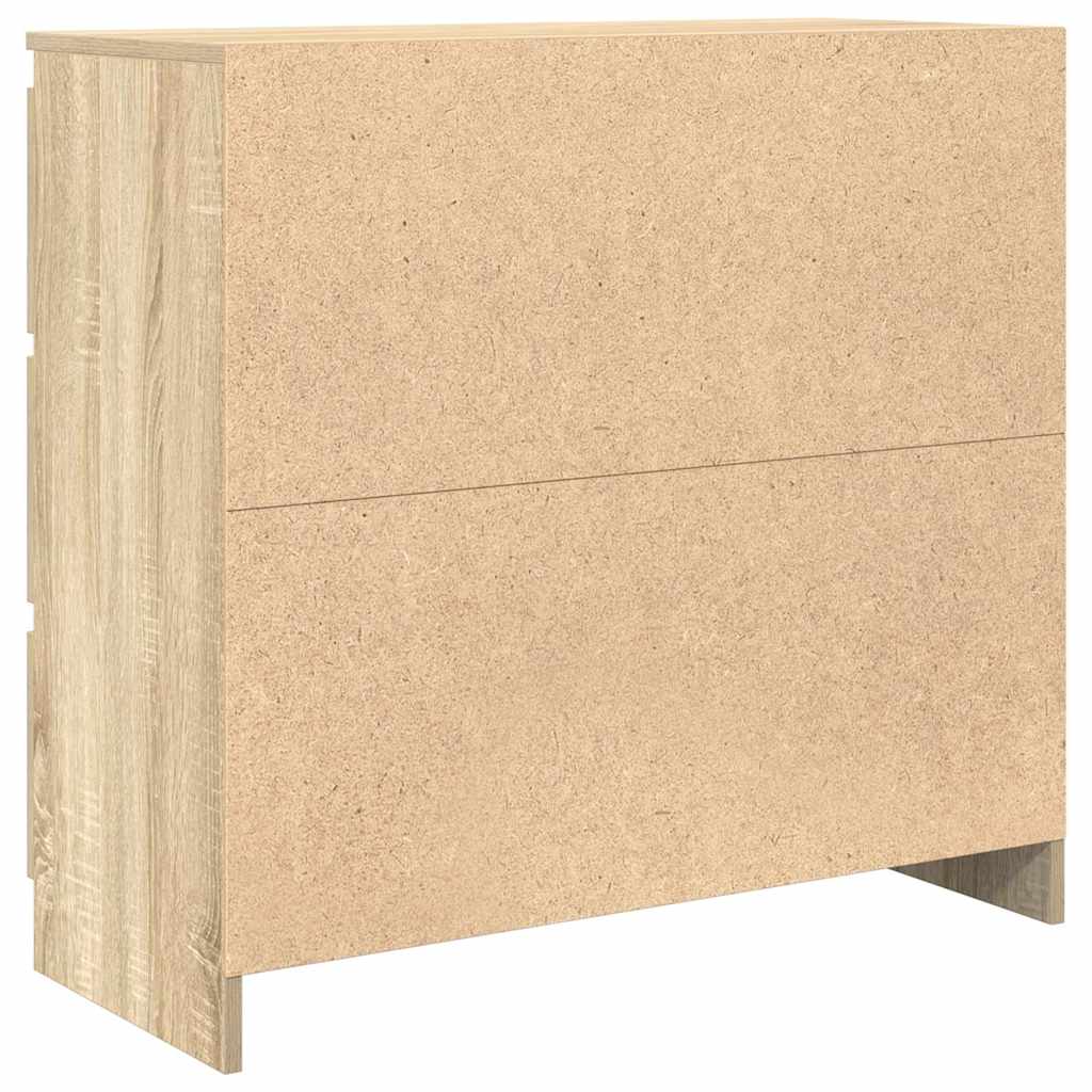 Dressoir 80x35x76 cm spaanplaat sonoma eikenkleurig