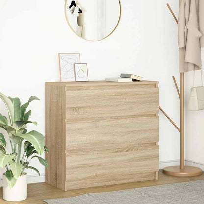 Dressoir 80x35x76 cm spaanplaat sonoma eikenkleurig