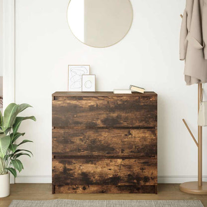 Dressoir 80x35x76 cm spaanplaat gerookt eikenkleurig