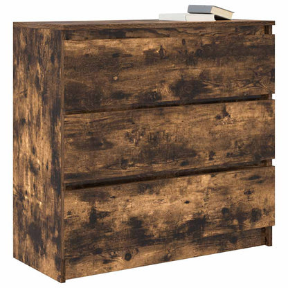 Dressoir 80x35x76 cm spaanplaat gerookt eikenkleurig