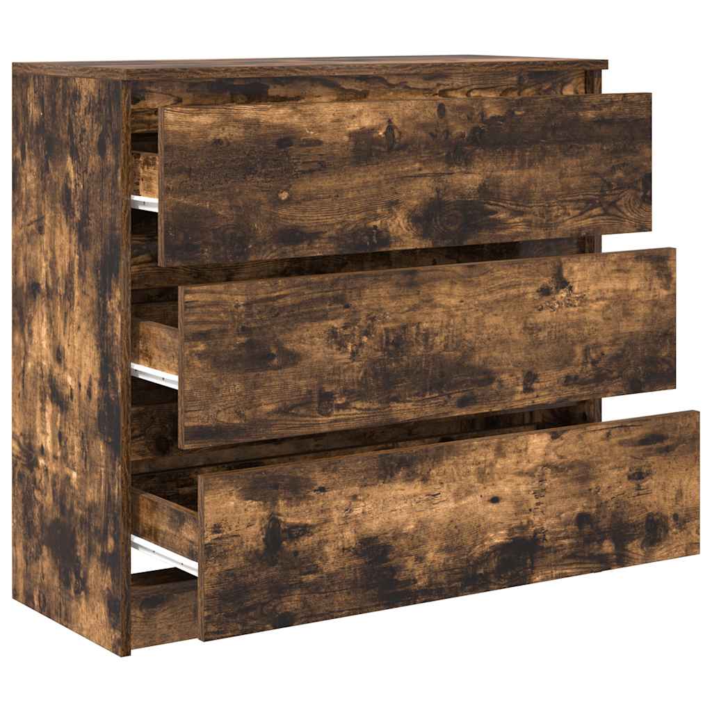 Dressoir 80x35x76 cm spaanplaat gerookt eikenkleurig