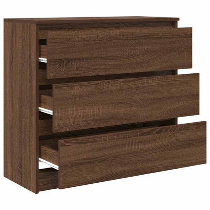 Dressoir 80x35x76 cm spaanplaat bruin eikenkleurig