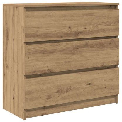 Dressoir 80x35x76 cm spaanplaat ambachtelijk eikenkleurig