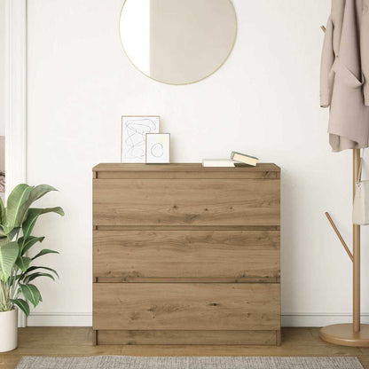 Dressoir 80x35x76 cm spaanplaat ambachtelijk eikenkleurig