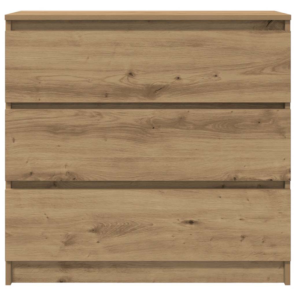 Dressoir 80x35x76 cm spaanplaat ambachtelijk eikenkleurig
