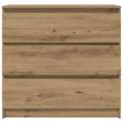 Dressoir 80x35x76 cm spaanplaat ambachtelijk eikenkleurig