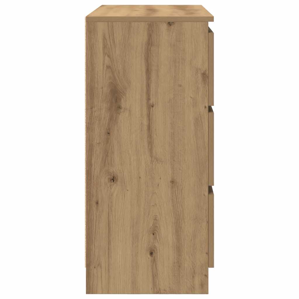Dressoir 80x35x76 cm spaanplaat ambachtelijk eikenkleurig