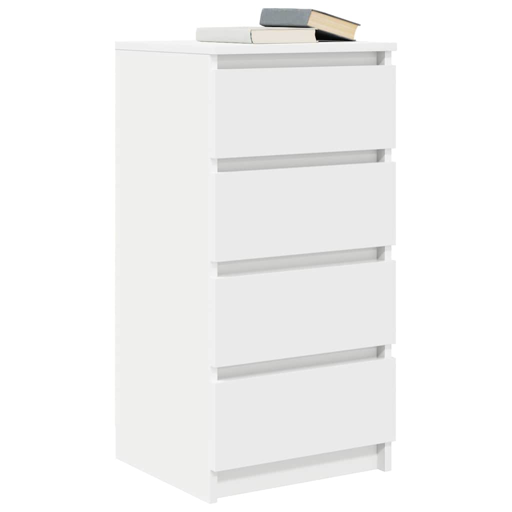 Dressoir 37,5x35x76 cm bewerkt hout wit