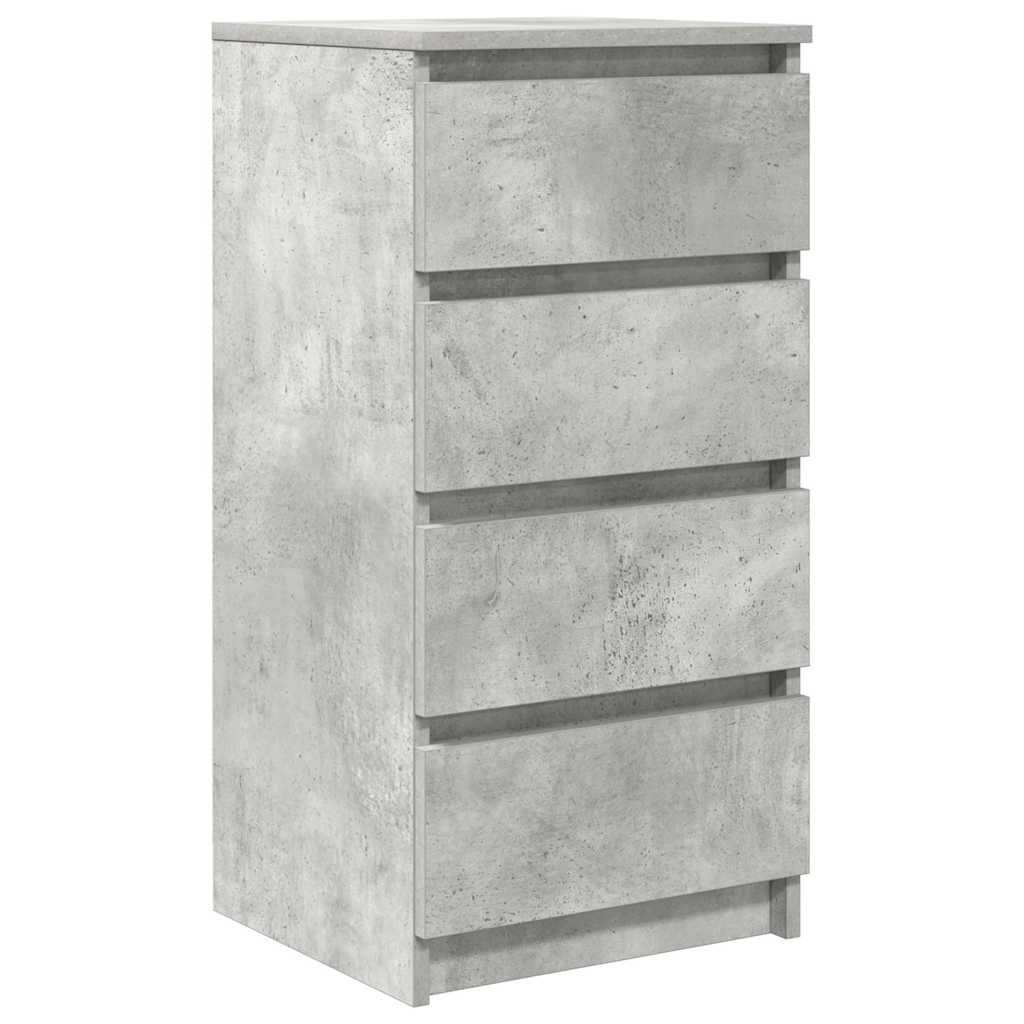 Dressoir 37,5x35x76 cm bewerkt hout betongrijs