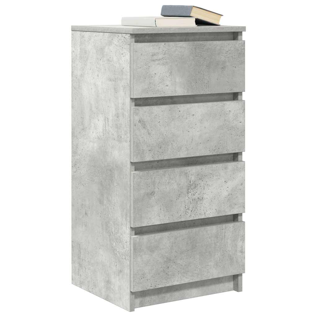 Dressoir 37,5x35x76 cm bewerkt hout betongrijs