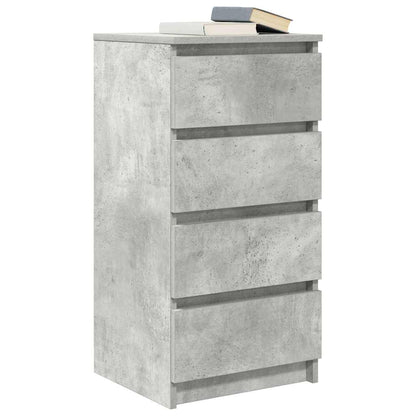 Dressoir 37,5x35x76 cm bewerkt hout betongrijs