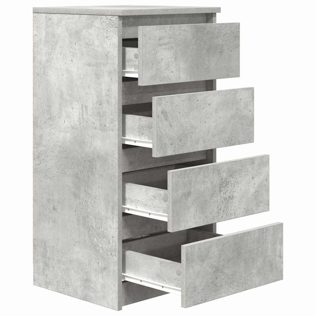 Dressoir 37,5x35x76 cm bewerkt hout betongrijs