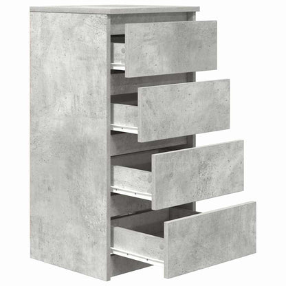 Dressoir 37,5x35x76 cm bewerkt hout betongrijs