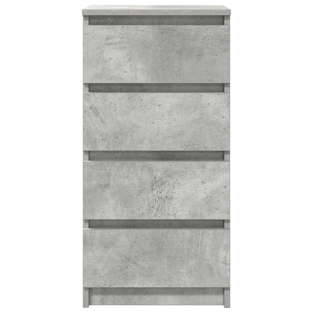 Dressoir 37,5x35x76 cm bewerkt hout betongrijs