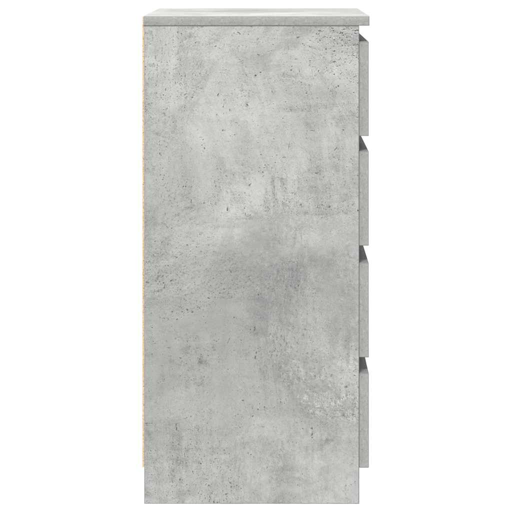 Dressoir 37,5x35x76 cm bewerkt hout betongrijs