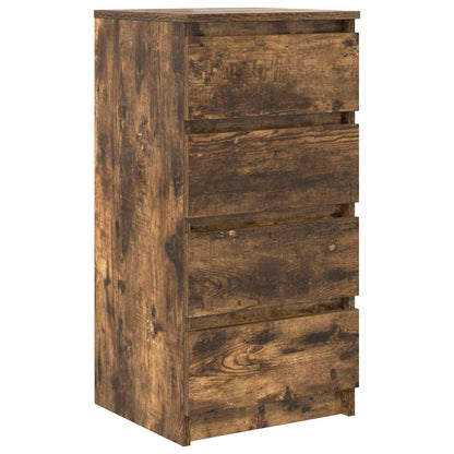 Dressoir 37,5x35x76 cm bewerkt hout gerookt eikenkleurig