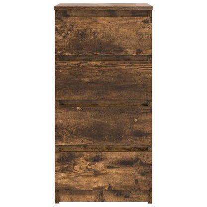 Dressoir 37,5x35x76 cm bewerkt hout gerookt eikenkleurig