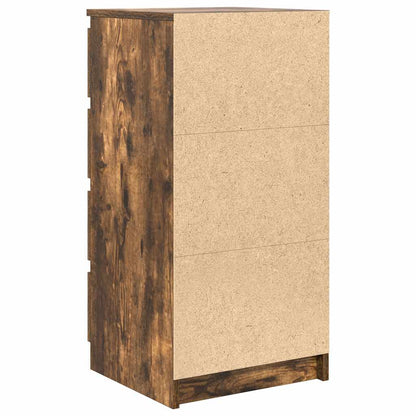 Dressoir 37,5x35x76 cm bewerkt hout gerookt eikenkleurig
