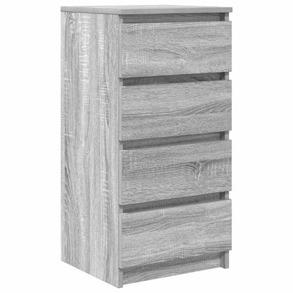 Dressoir 37,5x35x76 cm bewerkt hout grijs sonoma eikenkleurig