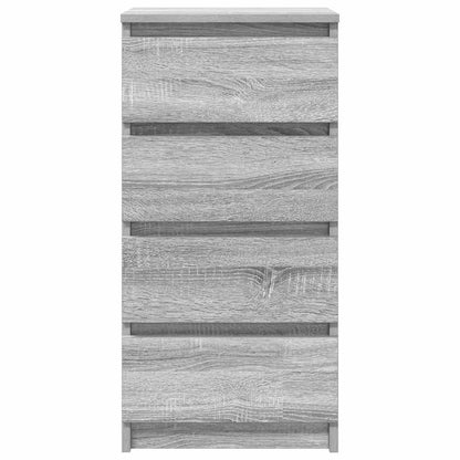 Dressoir 37,5x35x76 cm bewerkt hout grijs sonoma eikenkleurig