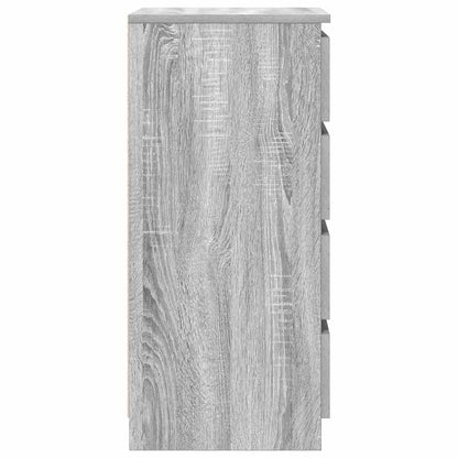 Dressoir 37,5x35x76 cm bewerkt hout grijs sonoma eikenkleurig