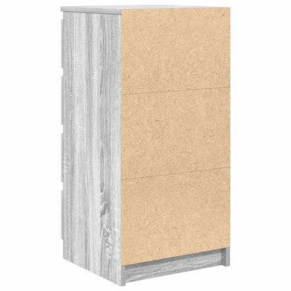 Dressoir 37,5x35x76 cm bewerkt hout grijs sonoma eikenkleurig