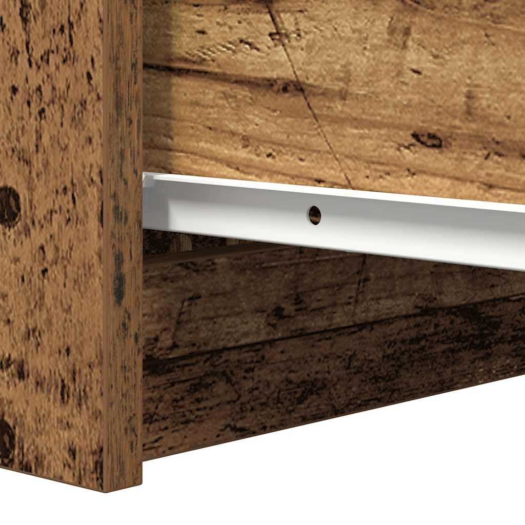 Dressoir 37,5x35x76 cm bewerkt hout oud houtkleurig