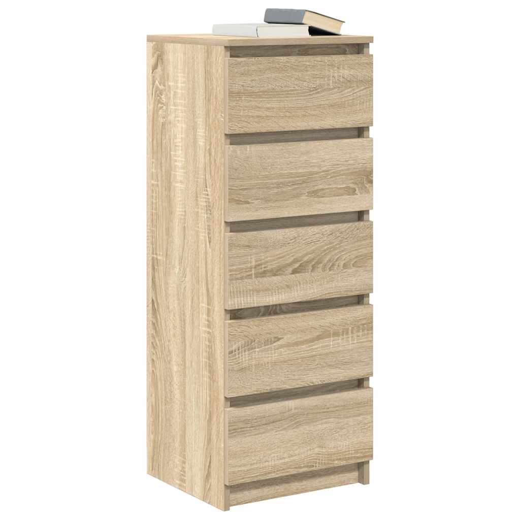 Dressoir met lades 37,5x35x99 cm spaanplaat sonoma eikenkleurig
