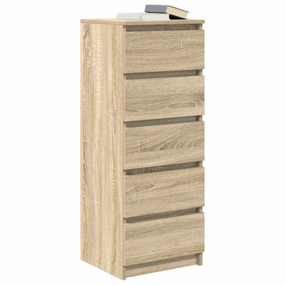 Dressoir met lades 37,5x35x99 cm spaanplaat sonoma eikenkleurig