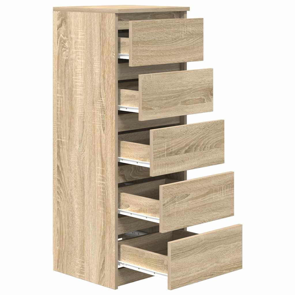 Dressoir met lades 37,5x35x99 cm spaanplaat sonoma eikenkleurig