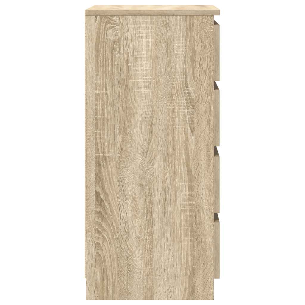 Dressoir met lades 37,5x35x99 cm spaanplaat sonoma eikenkleurig