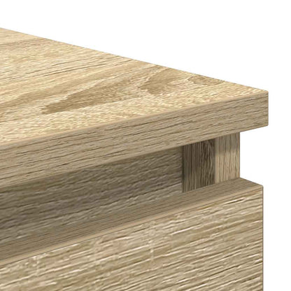 Dressoir met lades 37,5x35x99 cm spaanplaat sonoma eikenkleurig