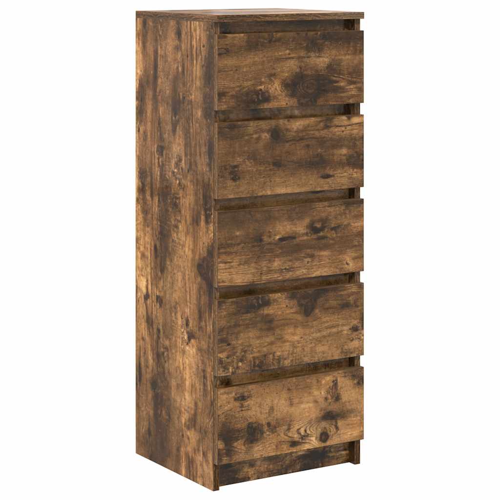 Dressoir met lades 37,5x35x99 cm spaanplaat gerookt eikenhout