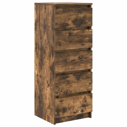 Dressoir met lades 37,5x35x99 cm spaanplaat gerookt eikenhout