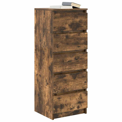 Dressoir met lades 37,5x35x99 cm spaanplaat gerookt eikenhout