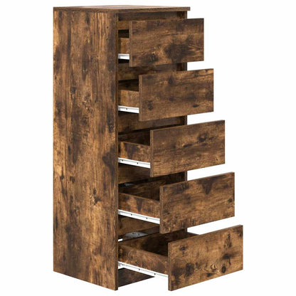Dressoir met lades 37,5x35x99 cm spaanplaat gerookt eikenhout