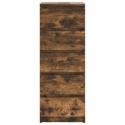 Dressoir met lades 37,5x35x99 cm spaanplaat gerookt eikenhout