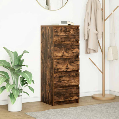 Dressoir met lades 37,5x35x99 cm spaanplaat gerookt eikenhout