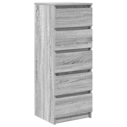 Dressoir met lades 37,5x35x99 cm spaanplaat grijs Sonoma