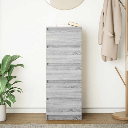 Dressoir met lades 37,5x35x99 cm spaanplaat grijs Sonoma