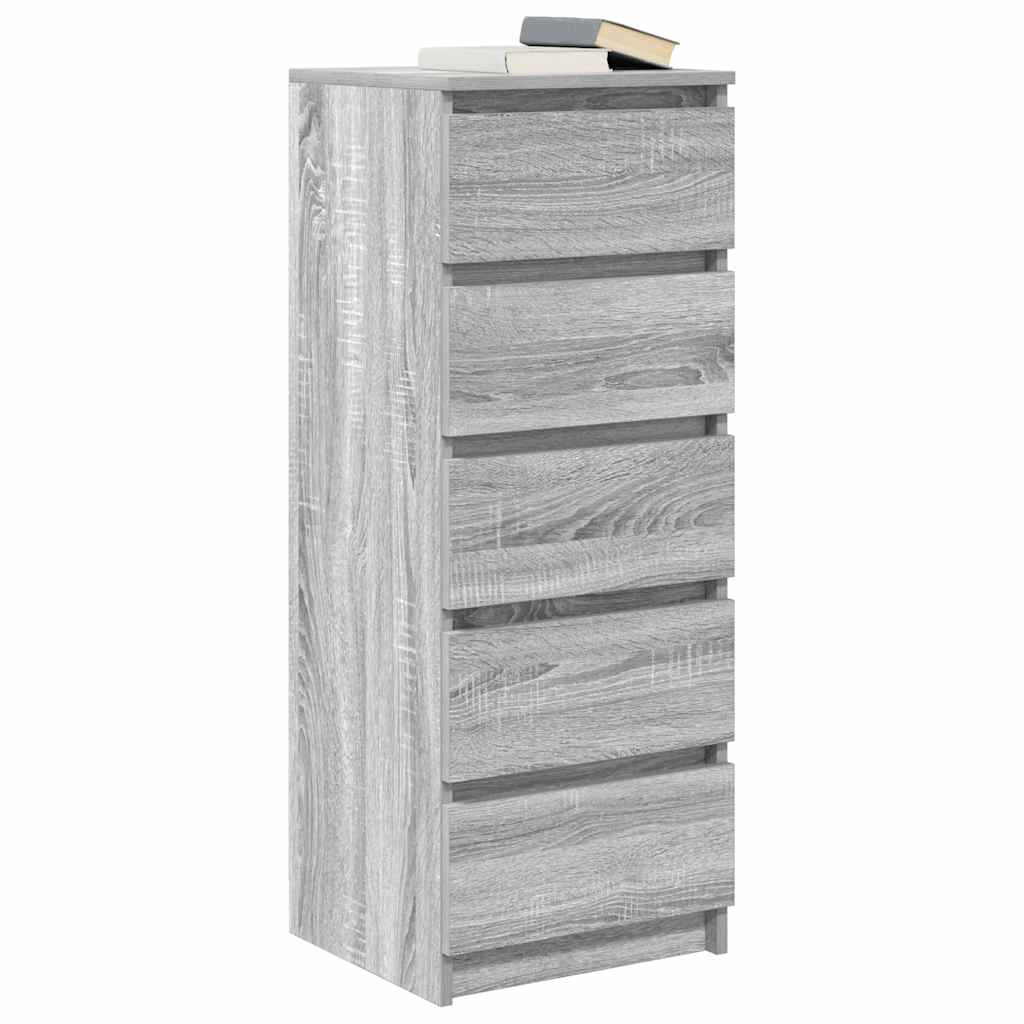 Dressoir met lades 37,5x35x99 cm spaanplaat grijs Sonoma