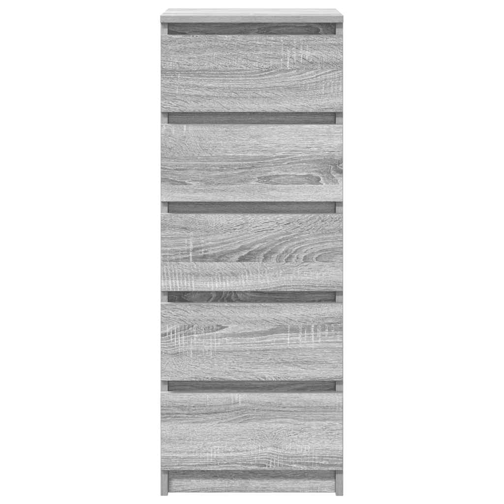Dressoir met lades 37,5x35x99 cm spaanplaat grijs Sonoma