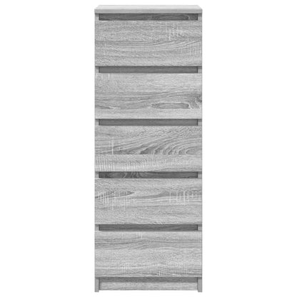 Dressoir met lades 37,5x35x99 cm spaanplaat grijs Sonoma