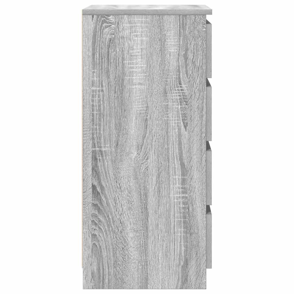 Dressoir met lades 37,5x35x99 cm spaanplaat grijs Sonoma