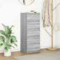 Dressoir met lades 37,5x35x99 cm spaanplaat grijs Sonoma