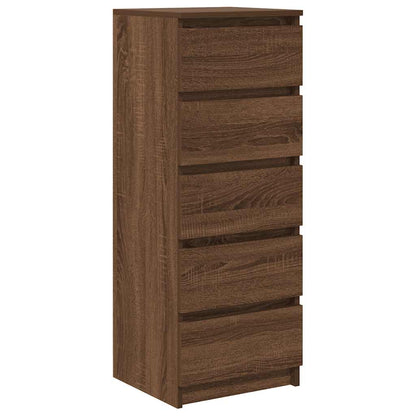Dressoir met lades 37,5x35x99 cm spaanplaat bruin eikenkleurig