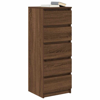Dressoir met lades 37,5x35x99 cm spaanplaat bruin eikenkleurig