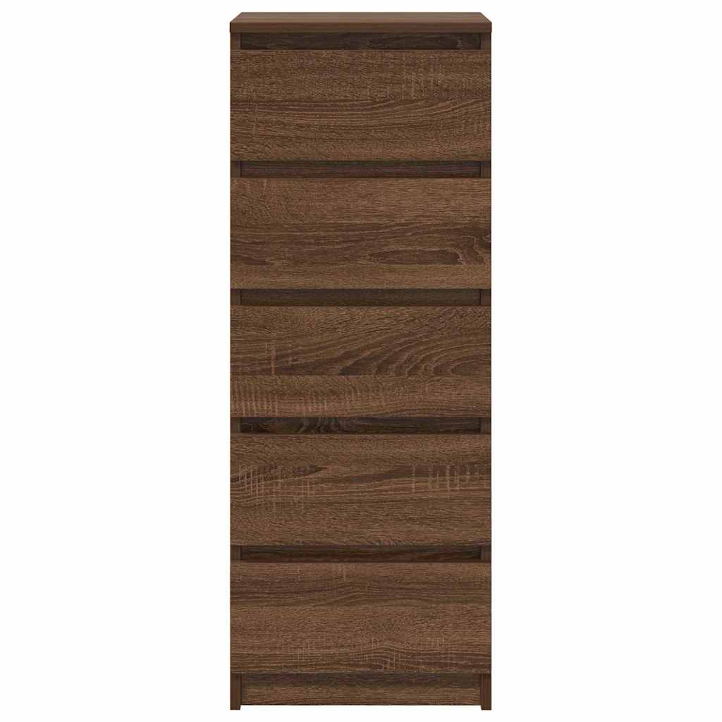 Dressoir met lades 37,5x35x99 cm spaanplaat bruin eikenkleurig