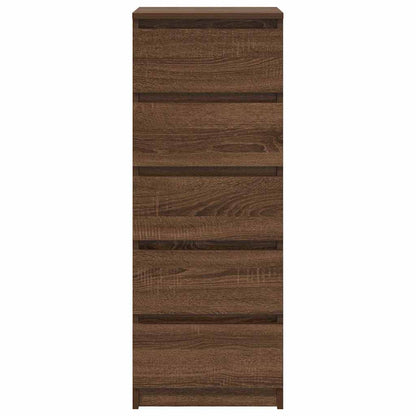 Dressoir met lades 37,5x35x99 cm spaanplaat bruin eikenkleurig